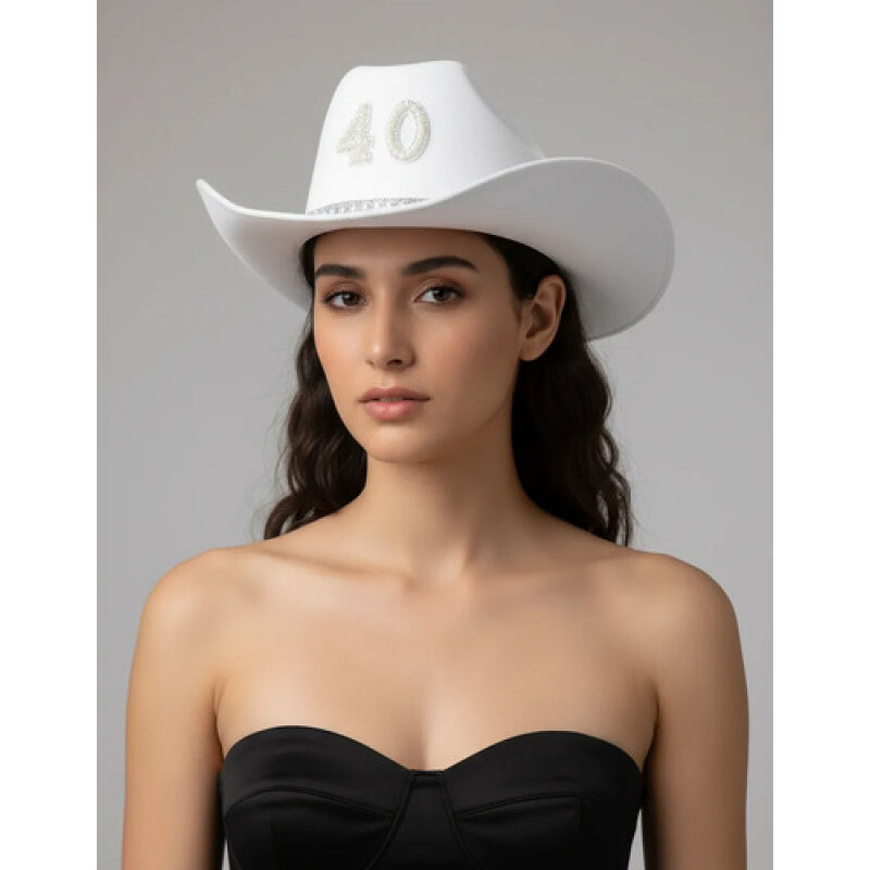 Sombrero Cowboy N°40 BLANCO