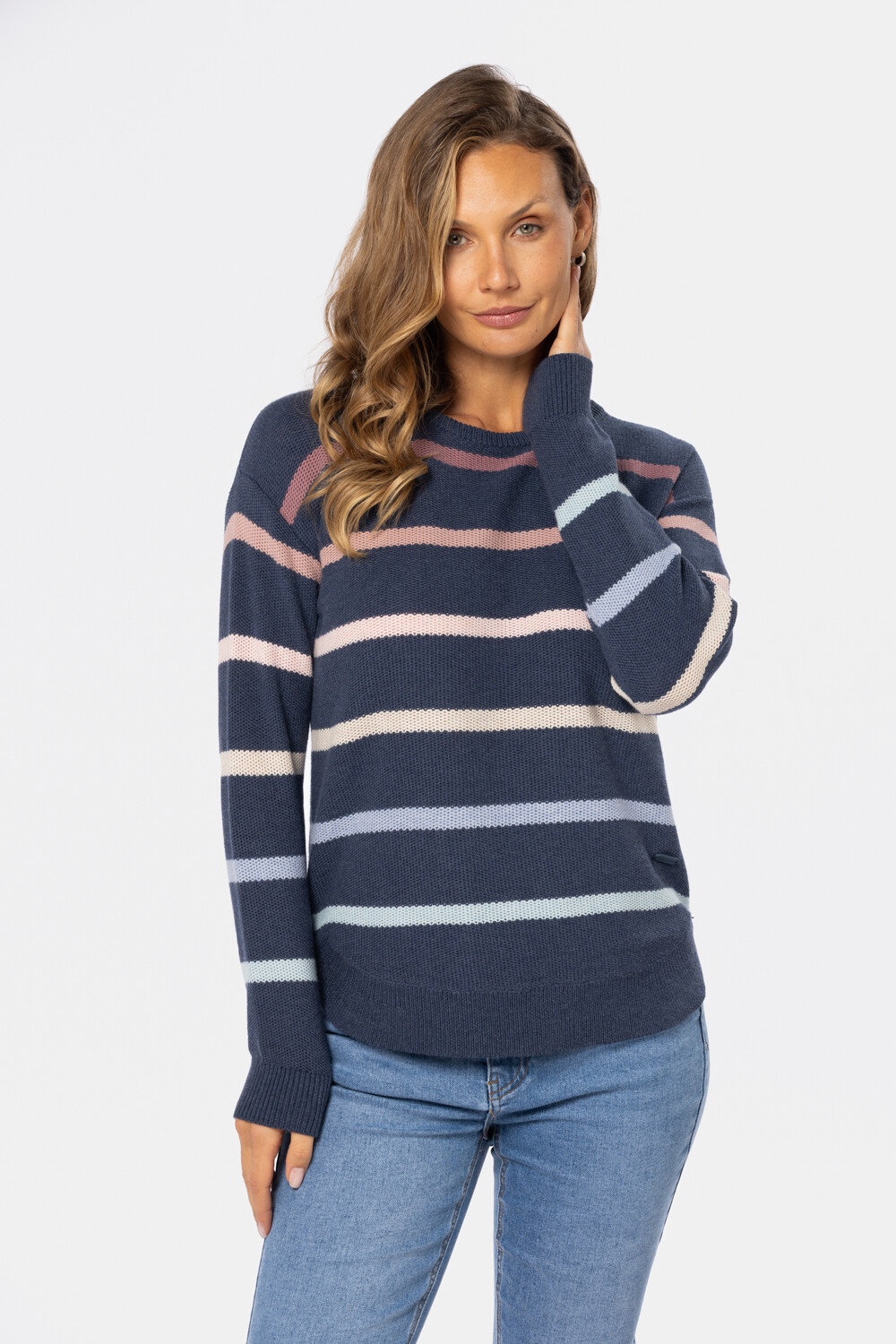 BUZO TEJIDO RAYADO Azul