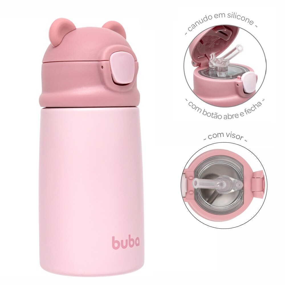 Vaso sorbito termico orejitas BUBA rosa