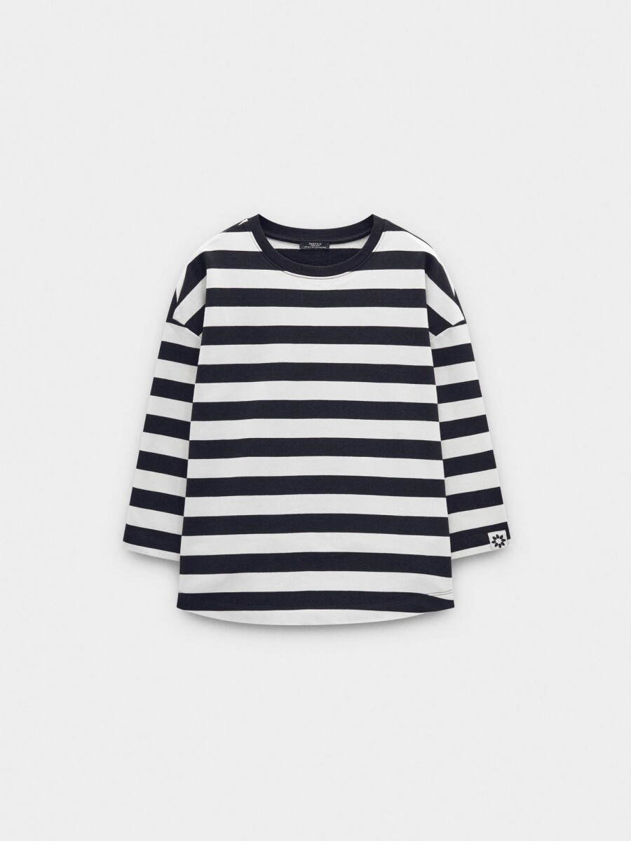 Sudadera A Rayas negro