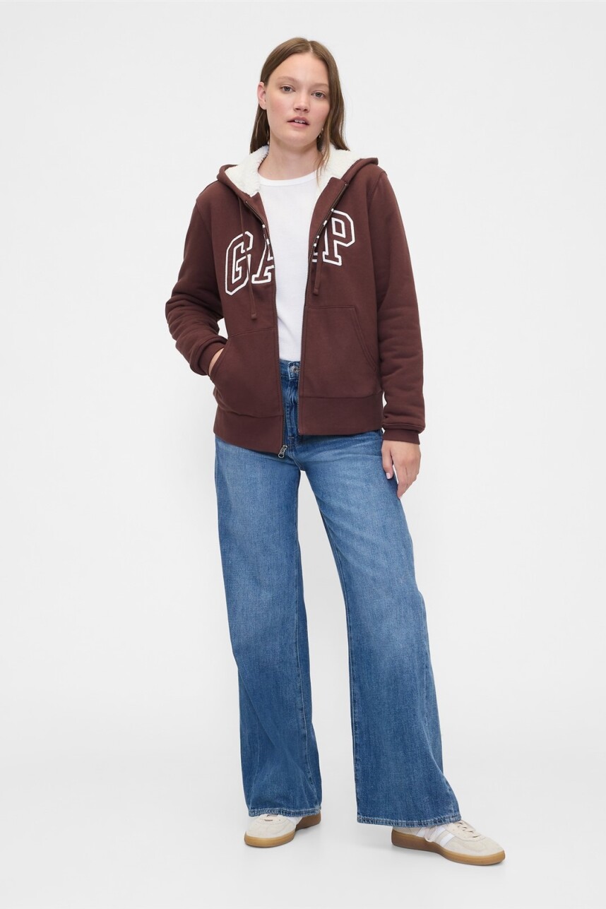 Canguro Con Corderito Logo Gap Mujer Chocolate Bar 041