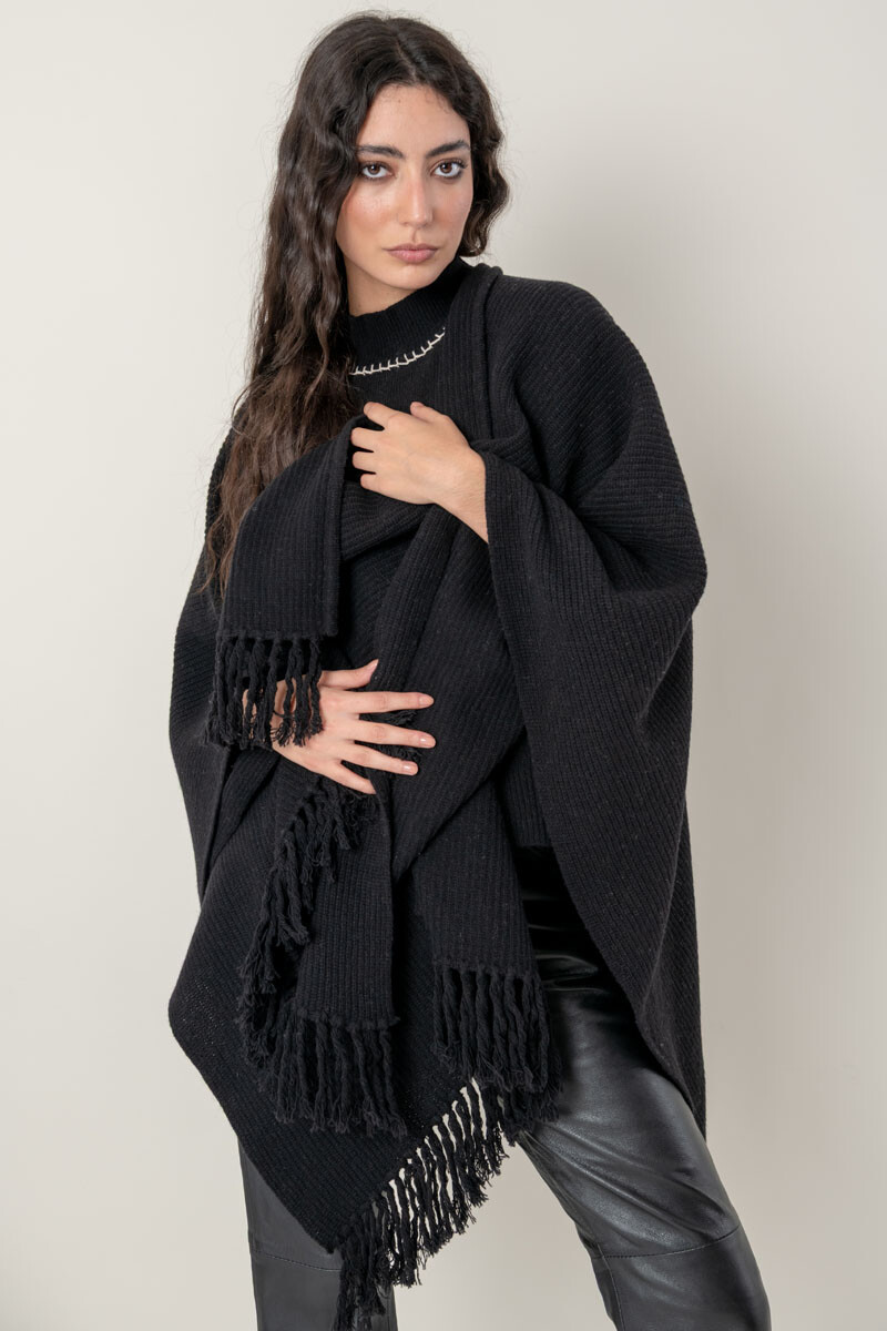Ruana esteña - Negro 