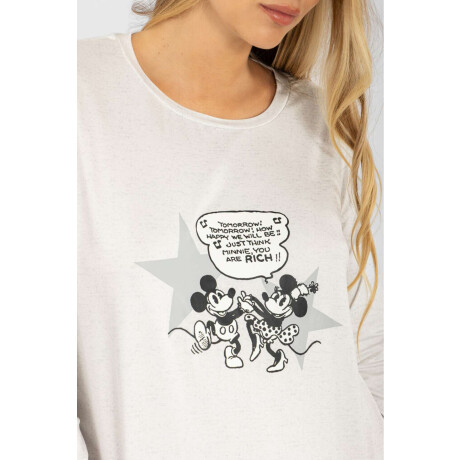 Pijama mickey illustration Gris melange