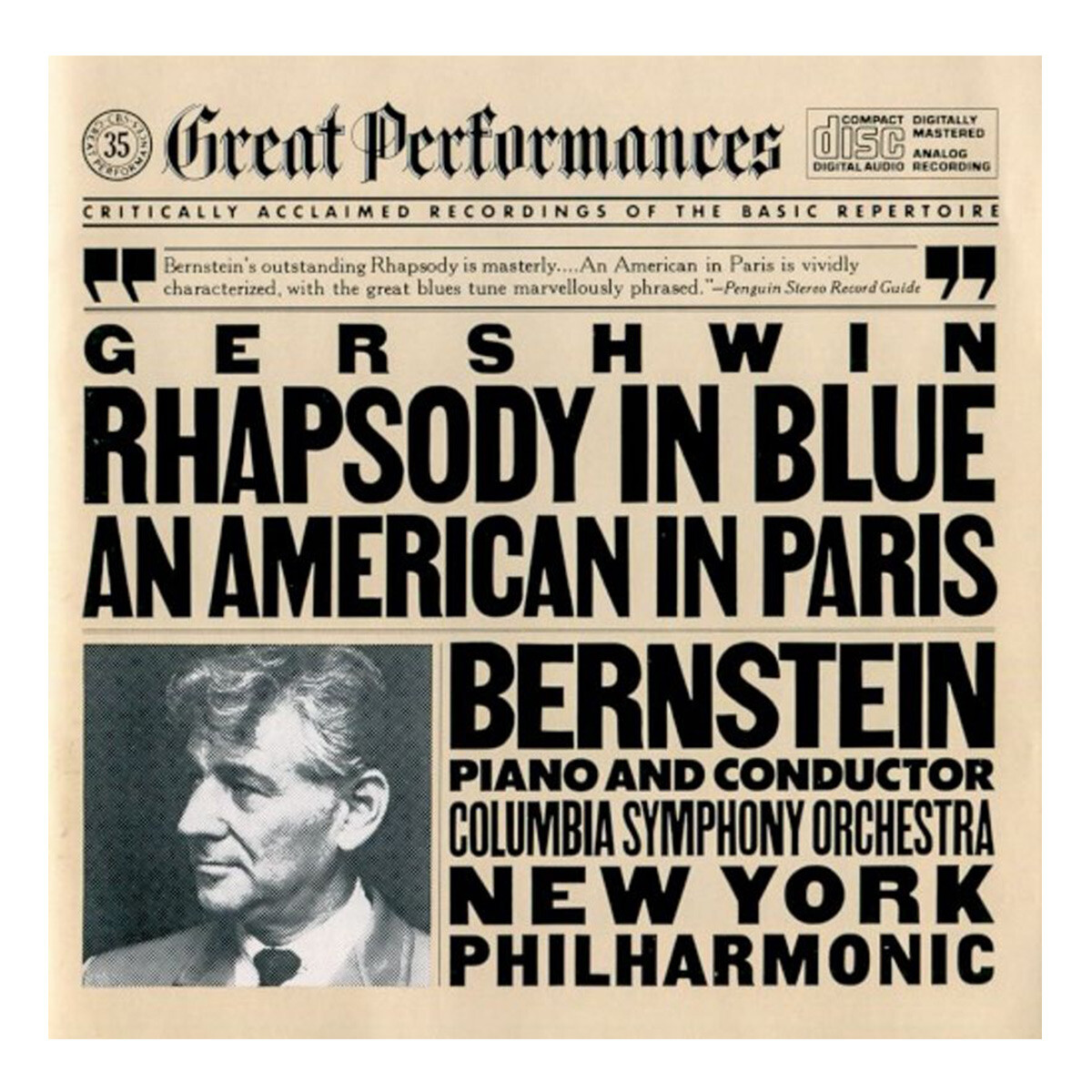 Gershwin / Bernstein / Nyp - Rhapsody In Blue / An American In Paris - Cd 