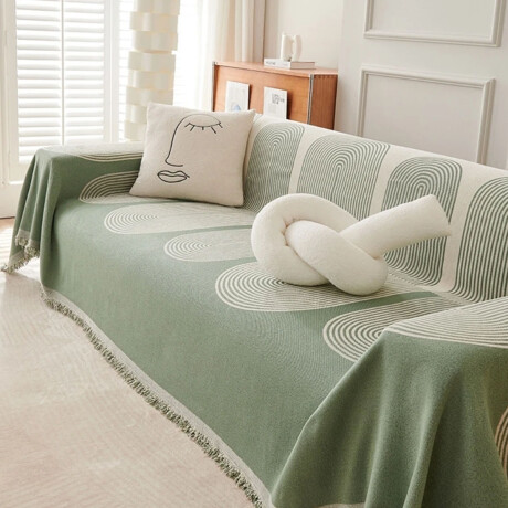 Cobertor Protector Funda Cubre Sillón Sofá Reversible 1.8x2M Verde