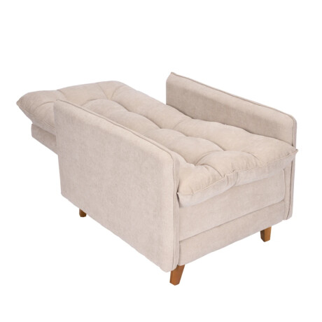 Combo Rustico Poltrona Reclinable + Puff Montreal Beige