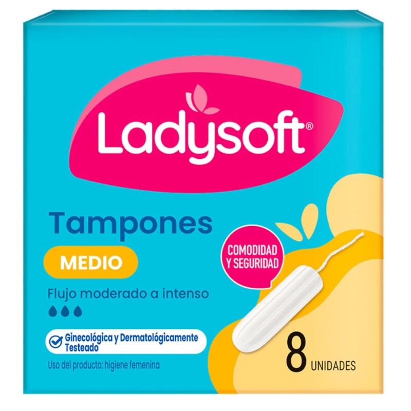 Tampones Ladysoft Medio 8 Uds. Tampones Ladysoft Medio 8 Uds.