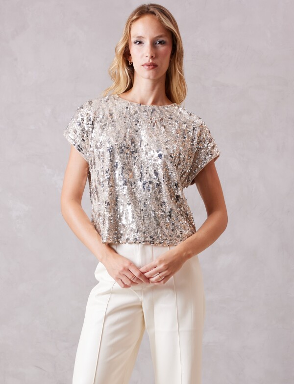 Blusa Noche Lentejue DORADO