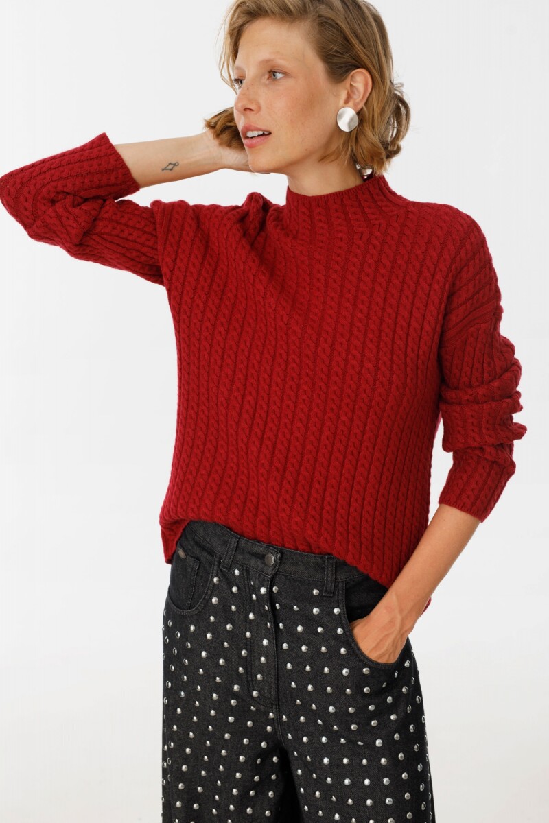 Sweater Espiral Bordeaux