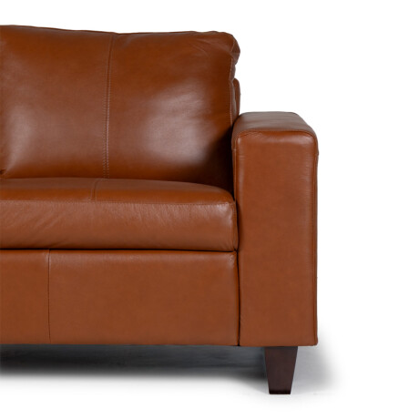 Rinconera Royale - Cuero Básico - Chaise Izquierdo 457 (Brandy)