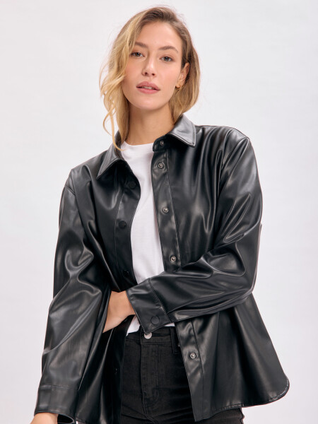 Sobrecamisa pu Negra