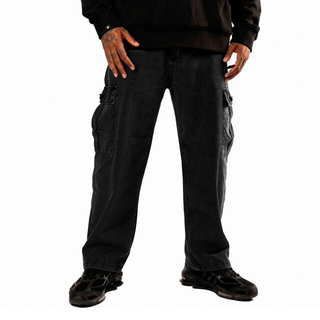 Pantalon de Hombre Tiffosi Jean Cargo Negro