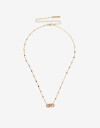Cadena Corta con Dije Strass Collar Con Dije Cubic - Dorado