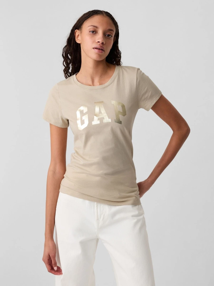Remera Logo Gap Manga Corta Mujer - Bedrock Shine 