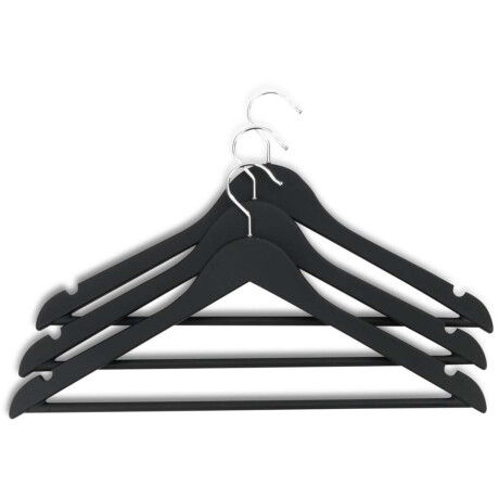 Perchas Absalon L44Cm 3 Unidades Negro