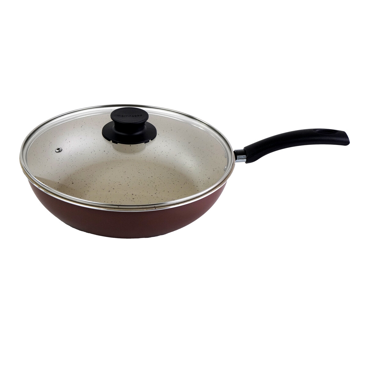 WOK ANTIADHERENTE 28CM C/TAPA BEIGE/TERRACOTA MARTINAZZO 