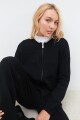 Bomber tejida con bolsillos negro
