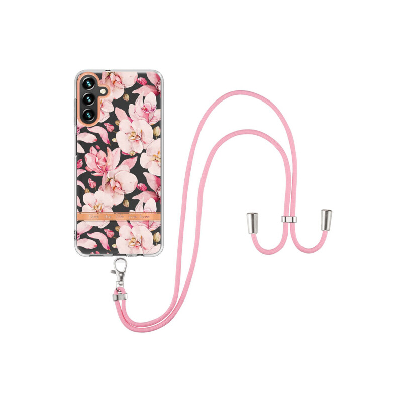 Protector Samsung Galaxy A34 diseño flores rosa Protector Samsung Galaxy A34 Diseño Flores Rosa