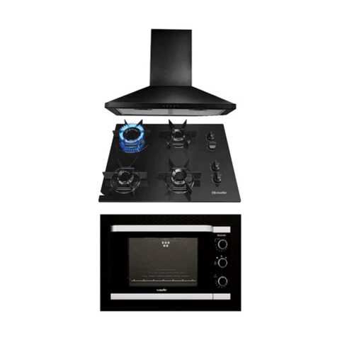 Combo Horno Empotrar Anafe 4 Horn Campana Inox La Tentación Combo Horno Empotrar Anafe 4 Horn Campana Inox La Tentación