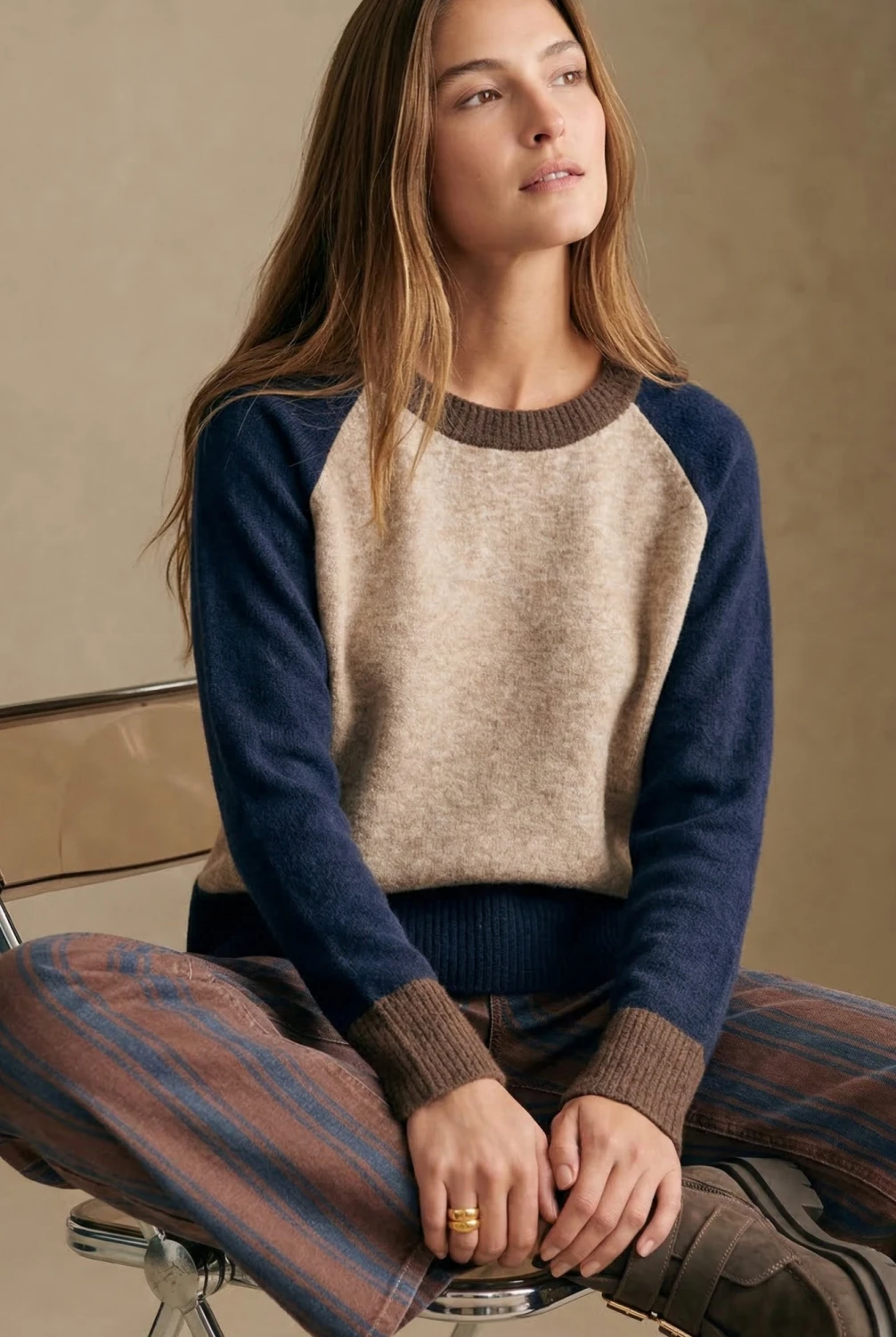 SWEATER COLOR BLOCK - 506190