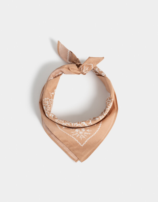 Vinchas Textiles Pañuelo Pañuelo Estampado - Marron Camel