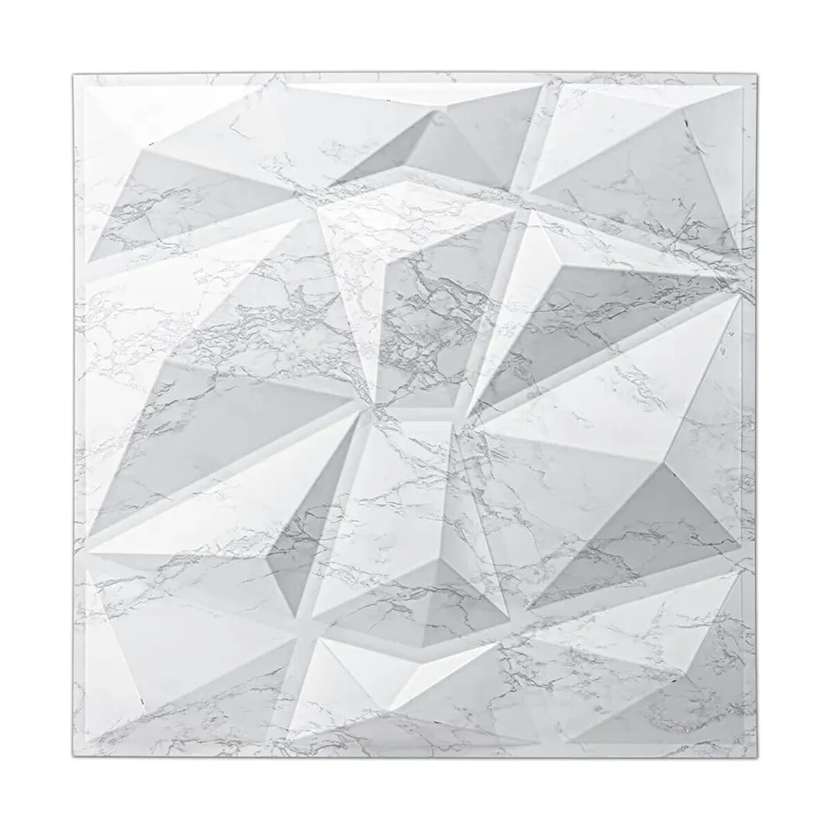 Revestimiento de Pared Panel 3D PVC 50x50 Cm Mármol Claro X6 - Formas Mármol Claro 