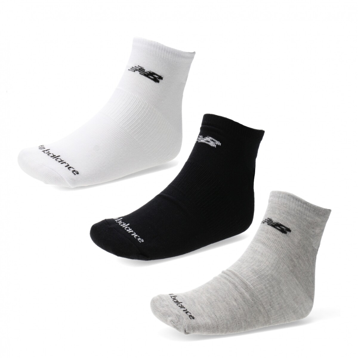 Medias Unisex New Balance X3 Show Unisex New Balance - Blanco - Gris - Negro 