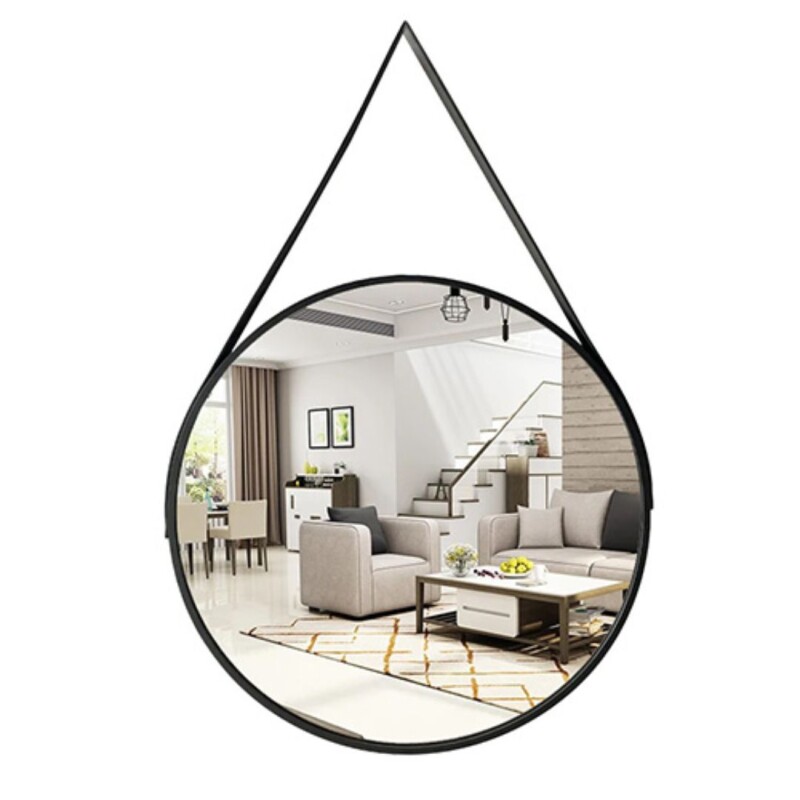 Espejos Redondo Marco Aluminio 60cm y Tira 60cm Negro Espejos Redondo Marco Aluminio 60cm y Tira 60cm Negro