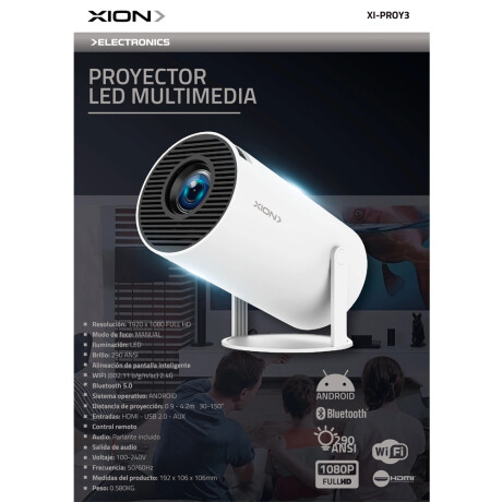 Proyector Xion XI-PROY3 Blanco