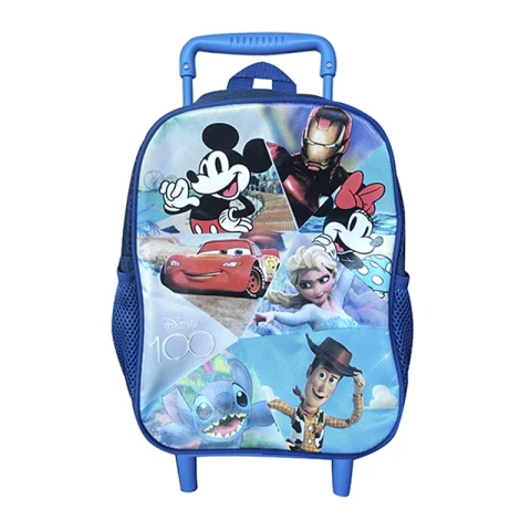 Mochila Infantil Disney 100 con Carro Tafeta Chica 30 x 23 cm U
