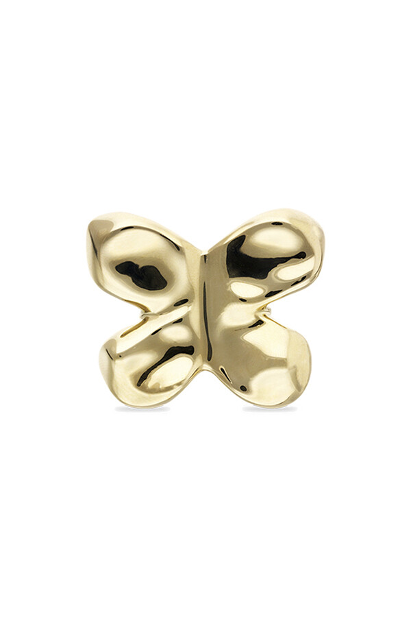ANILLO DE ALEACIÓN DE METALES BAÑADO EN ORO 18K CON FORMA DE MARIPOSA Anillo