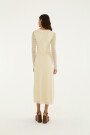 VESTIDO LARGO ENCAJE Crudo