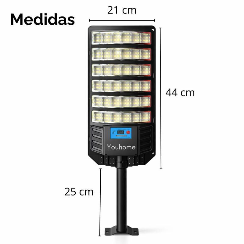 Lampara Solar Led Luminaria Exterior Luz Potente 288 Leds Lampara Solar Led Luminaria Exterior Luz Potente 288 Leds