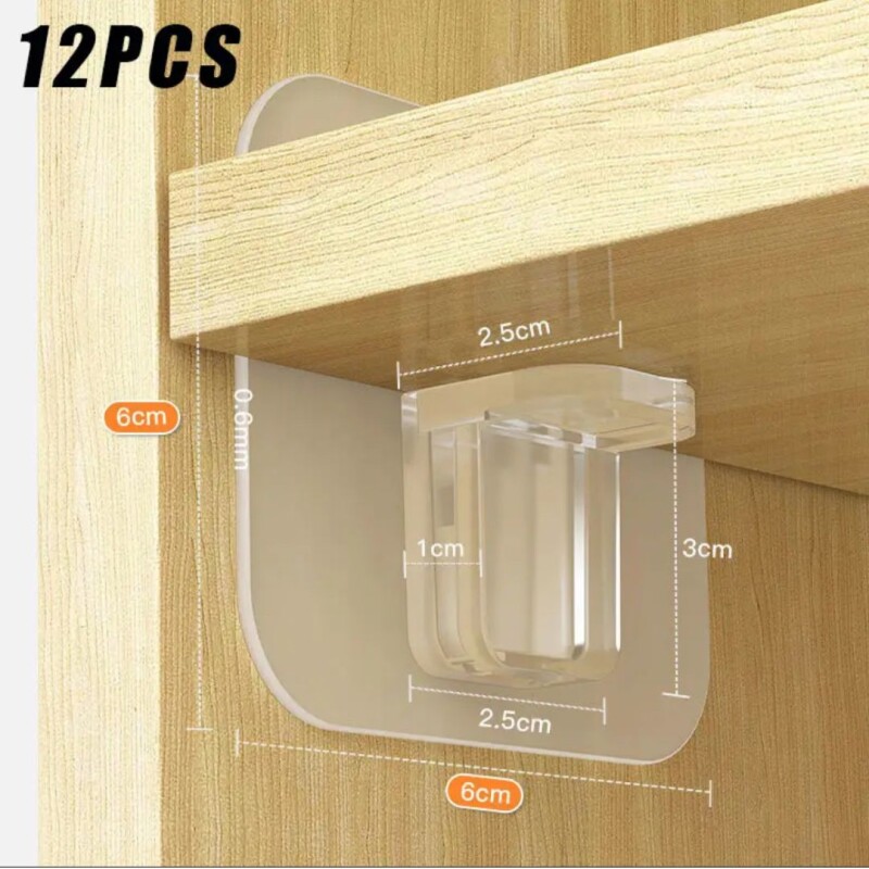 Soporte Adhesivo Estante Escuadra Mensula 12 Piezas Gancho Soporte Adhesivo Estante Escuadra Mensula 12 Piezas Gancho