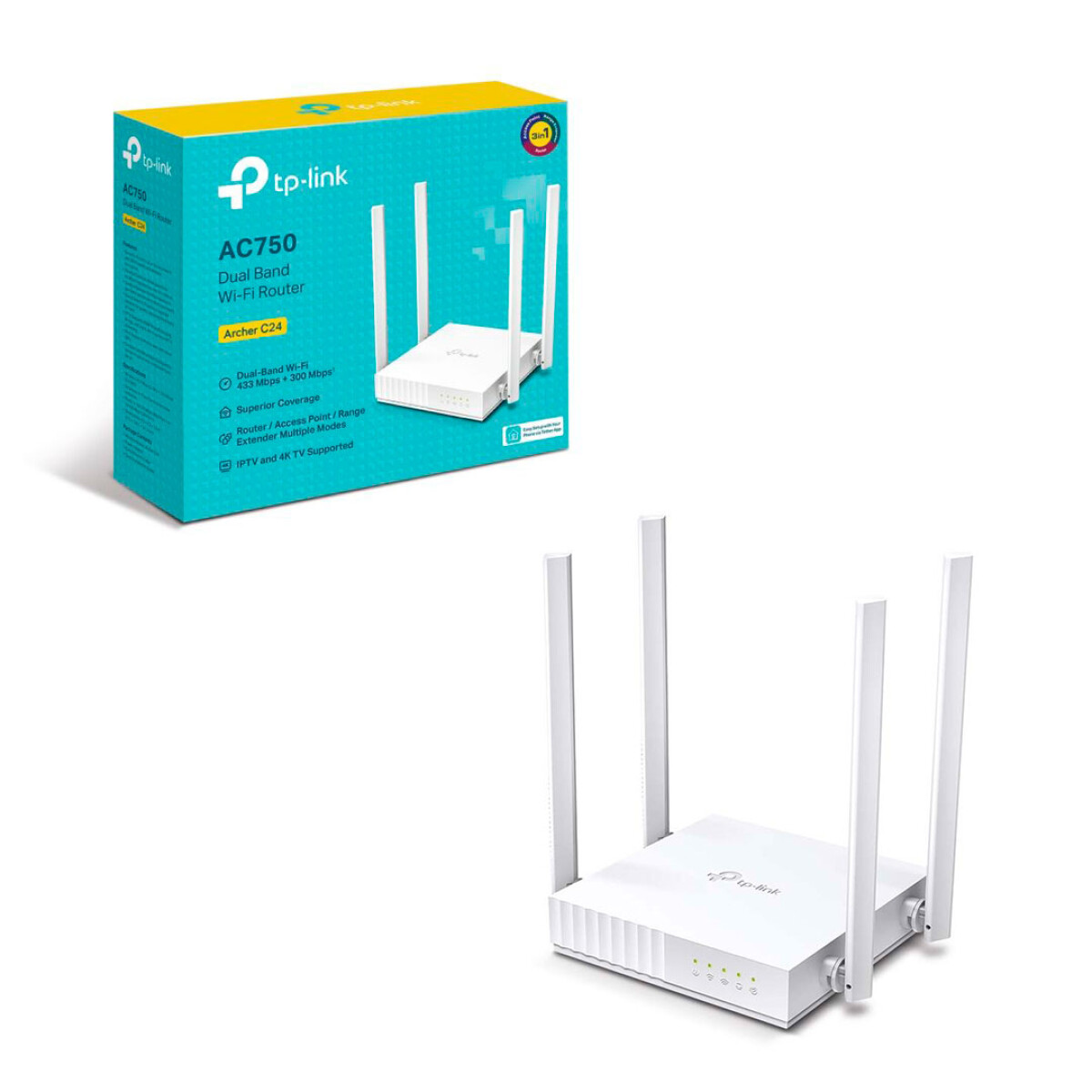 Router TP-Link Archer C24 Wireless Dual Band AC750 - 001 