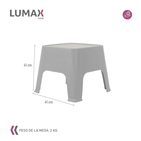 Mesa de exterior Skarpo Banqueta Plastico Sunset Gris