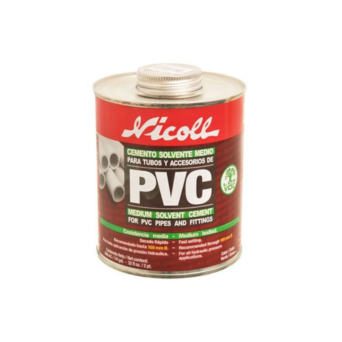 Adhesivo para PVC Verde - 1LT Nicoll 