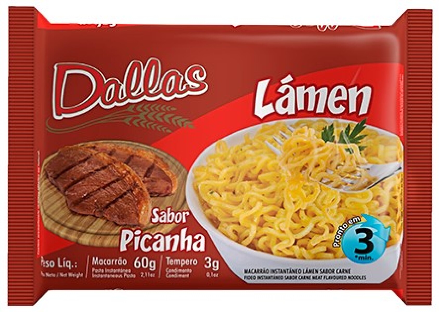 PASTA INSTANTANEA DALLAS 60 GR PICAÑA 