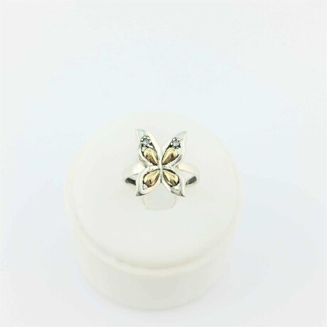 Anillo de Plata 925 con double de Oro 18k. Mariposa. Anillo de Plata 925 con double de Oro 18k. Mariposa.