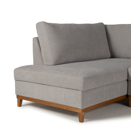 Rinconera Belfast - Tela Microfibra - Chaise izquierdo 2228 (Gris)