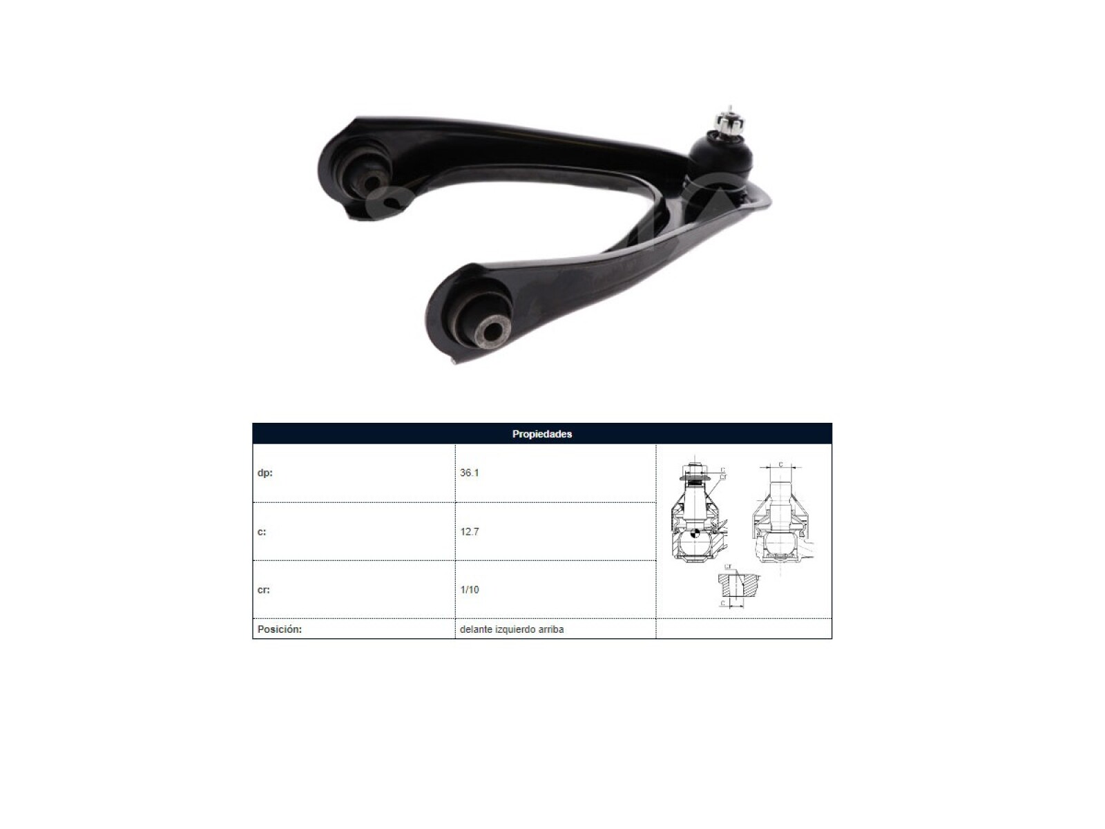 Parilla De Suspension Delantera Honda Crv 95-01 Izq 