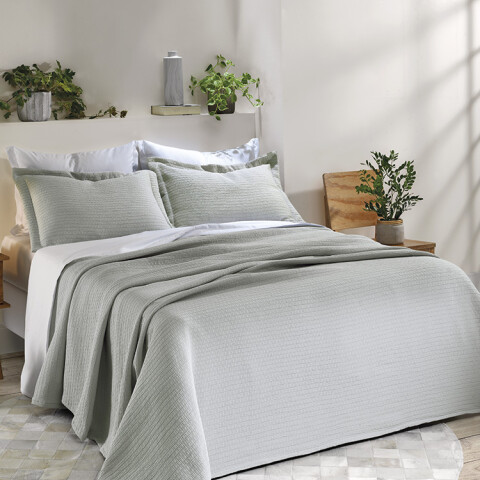Juego Colcha y Funda Dohler King 100% Microfibra GRIS