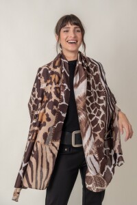 PAÑUELO MULTI PRINT Camel