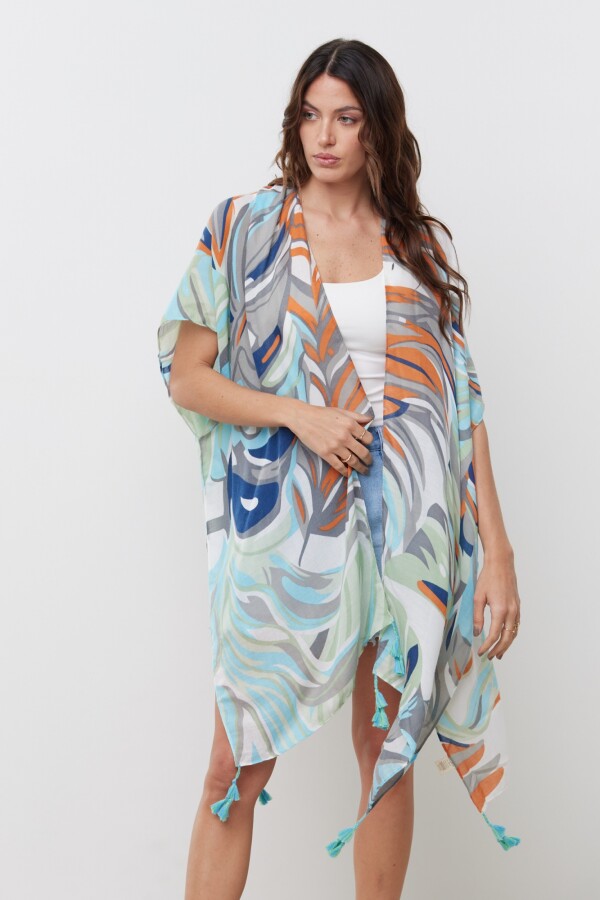 Kimono Swirl MULTI/VERDE