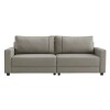 SOFA 4 CUERPOS - TAPIZADO EN TELA GRIS CLARO CON PUNTOS NEGRO Y CRUDOS SOFA 4 CUERPOS - TAPIZADO EN TELA GRIS CLARO CON PUNTOS NEGRO Y CRUDOS