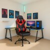 Silla Gamer Lumax Modelo ROM Negro/Rojo