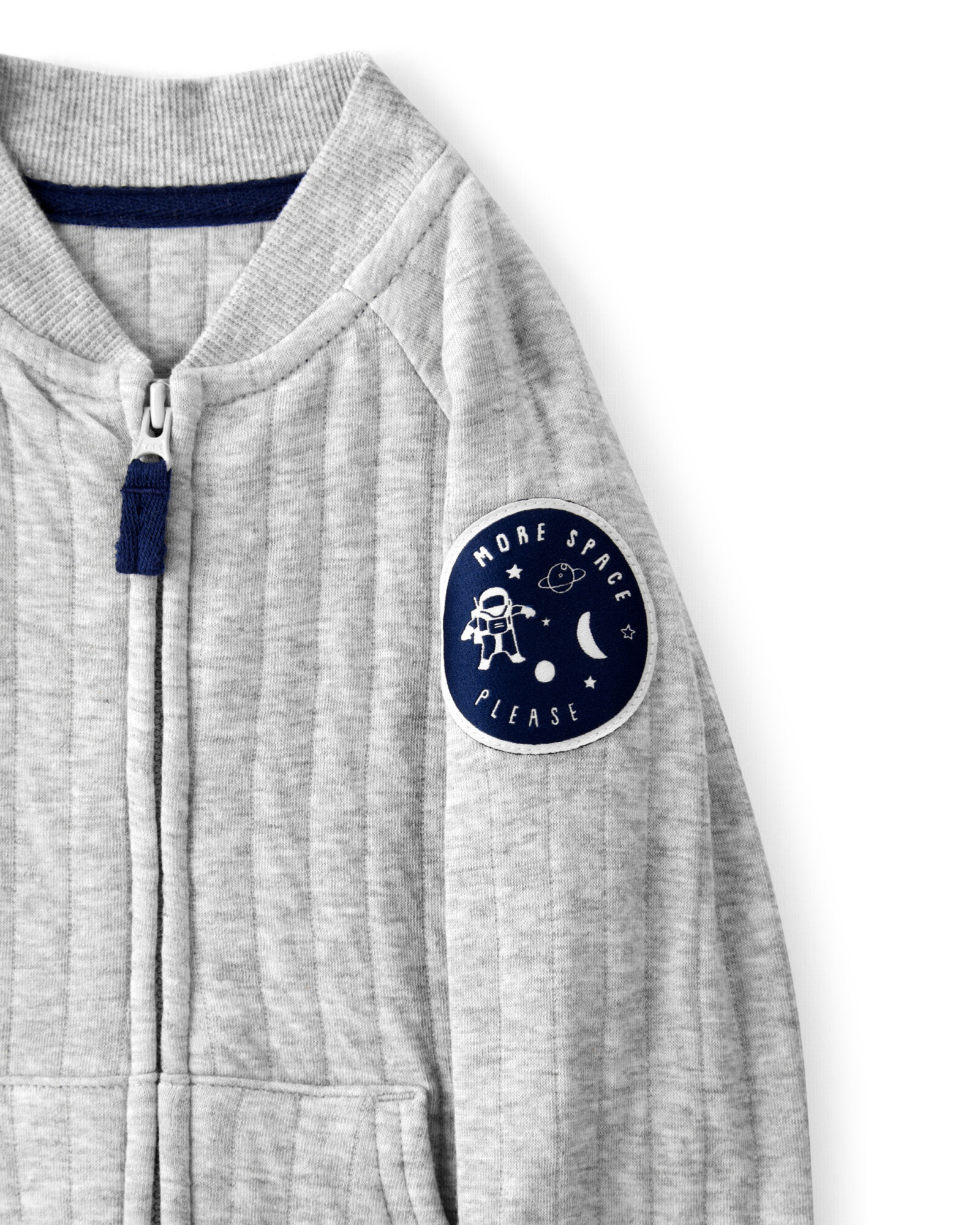 Monito de algodón, capitoneado, estampa espacial Sin color