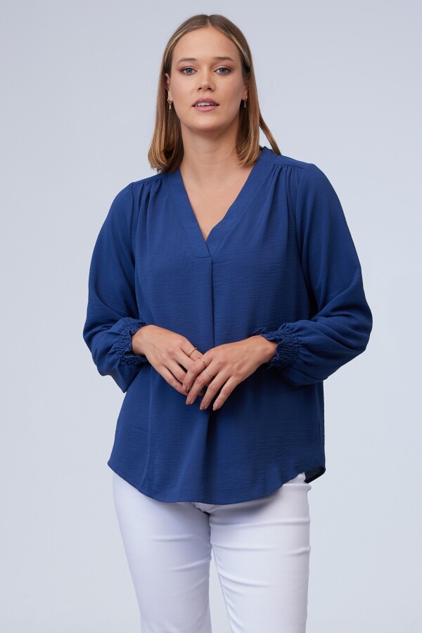 Blusa Frunces AZUL