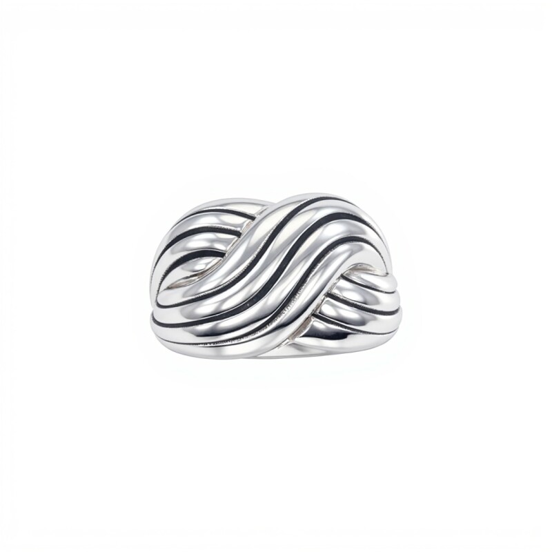 Anillo Cruzado- Plata 925 - Sin Piedra - AN4716 conpiedra