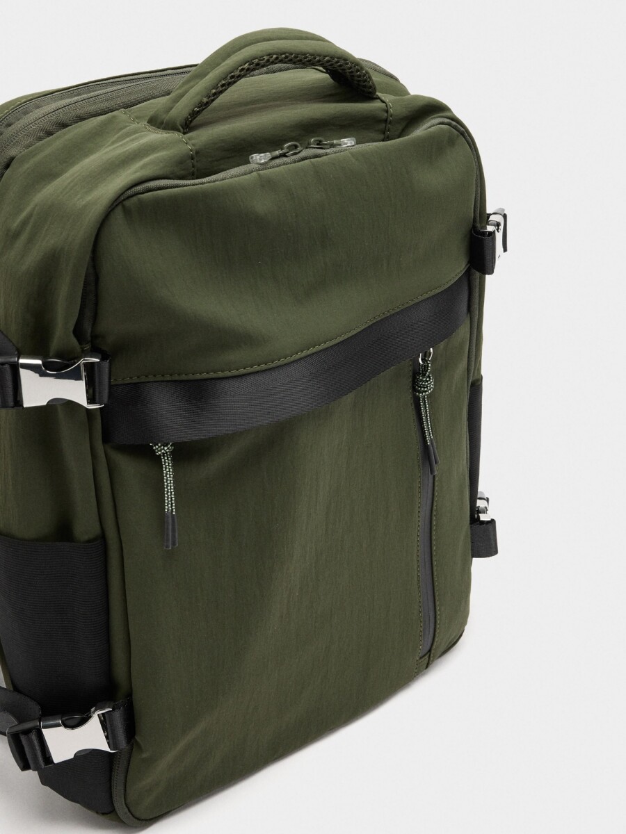 Mochila De Cabina Nylon Extensible Repelente Al Agua caqui
